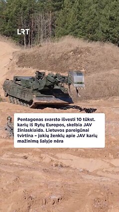 Pentagonas svarsto išvesti 10 tūkst. JAV karių iš Rytų Europos