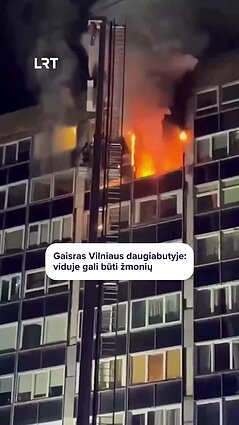 Ketvirtadienį pranešta apie gaisrą Vilniaus daugiabutyje