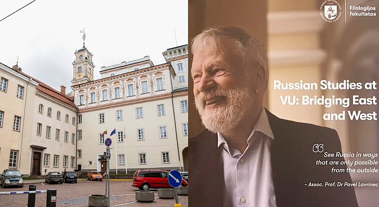 „Tieskime tiltą tarp Rytų ir Vakarų“: VU – būgštavimai dėl plakato apie Rusijos studijas