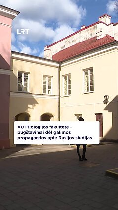 Propaganda apie Rusijos studijas: dėl dviprasmybės pašalintas plakatas