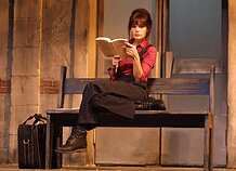 Marie Trintignant performing on stage in Paris in 2001