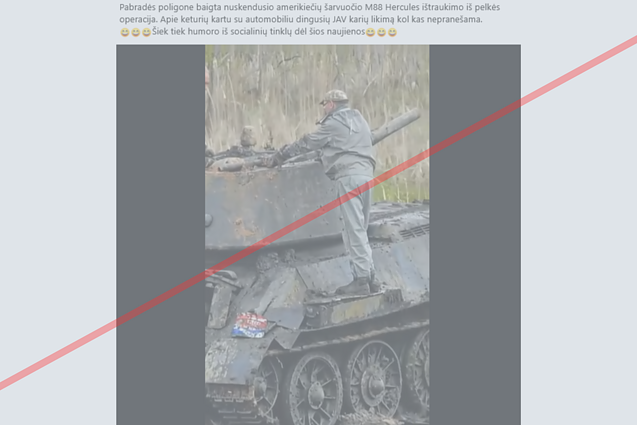 Plintantis melagingas įrašas apie operaciją Pabradėje