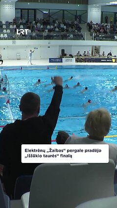„Žaibas“ pirmose finalo rungtynėse 13:11 palaužė Nyderlandų „Donk“ ekipą