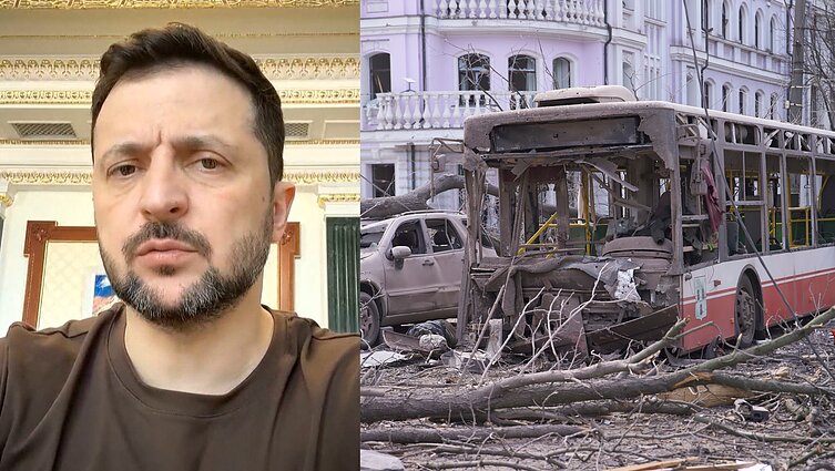 Zelenskis ragina Trumpą apsilankyti Ukrainoje ir pamatyti Rusijos invazijos padarinius