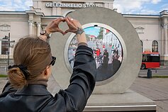 The Portal sculpture at Vilnius Railway Station