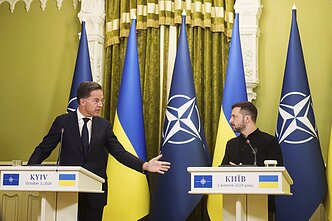Markas Rutte ir Volodymyras Zelenskis Markas Rutte ir Volodymyras Zelenskis