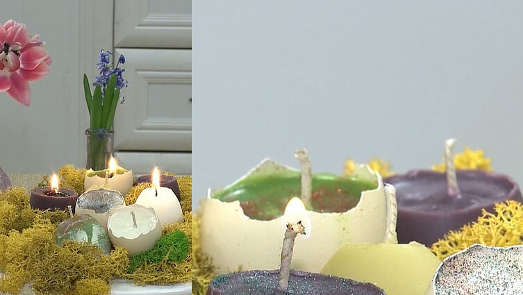 Velykų stalui žvakes pasigaminkite patys – tereikės kiaušinių lukštų ir vaško likučių