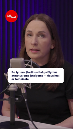 Įtartinus italų siūlymus atmetusioms įstaigoms – klausimai, ar tai teisėta
