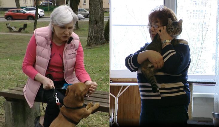 Senjorių Violetos ir Marijos gyvenimą pakeitė keturkojai draugai: „Su jais ir pasikalbame“