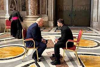 D. Trumpas ir V. Zelenskis Šv. Petro bazilikoje
