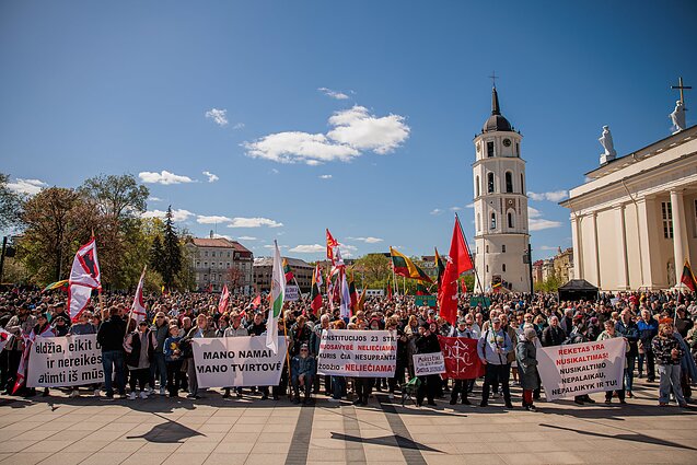 В Вильнюсе – акция протеста против налога на недвижимость