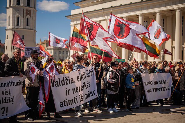 В Вильнюсе – акция протеста против налога на недвижимость