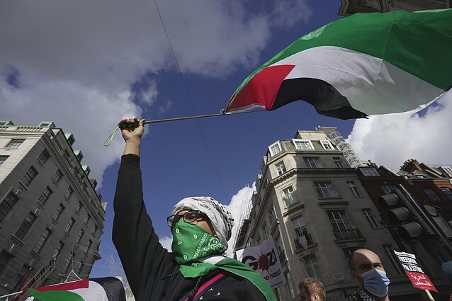 Propalestinietiška demonstracija Londone Propalestinietiška demonstracija Londone