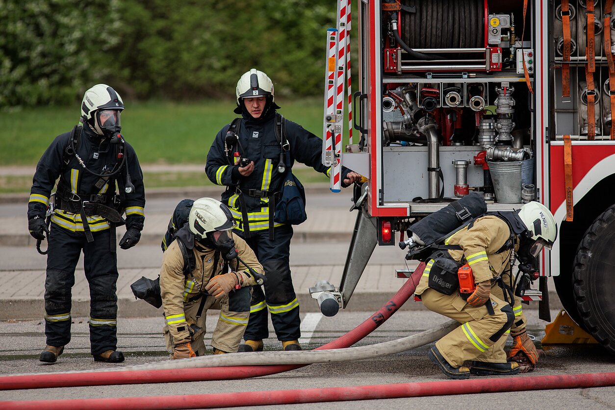 Civil defence drills in Vilnius