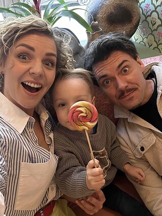 Liucina Rimgailė su šeima