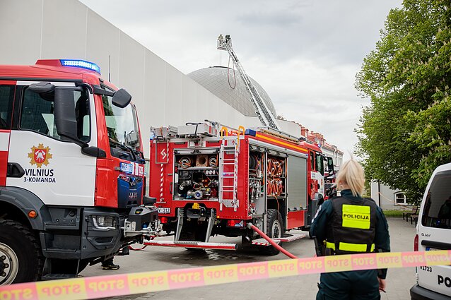 Пожар в здании бывшего планетария 