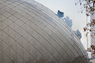 Пожар в здании бывшего планетария 