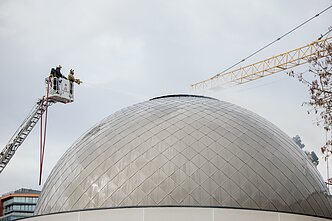 Пожар в здании бывшего планетария 