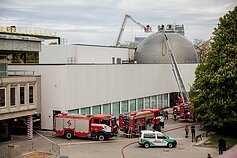 Пожар в здании бывшего планетария 