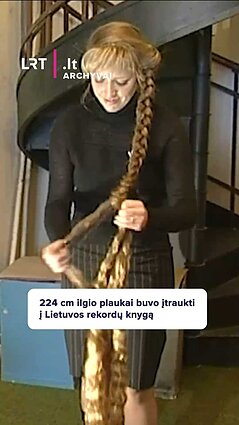 224 cm ilgio plaukai buvo įtraukti į Lietuvos rekordų knygą. Ar norėtumėte tokio ilgio šukuosenos?