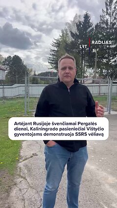 Kaliningrado pasienyje – demonstratyviai iškelta sovietų vėliava