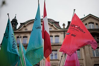 Šveicarijos miestas Bazelis jau pasiruošęs „Eurovizijai“ Šveicarijos miestas Bazelis jau pasiruošęs „Eurovizijai“