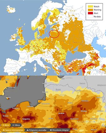 Soil moisture map