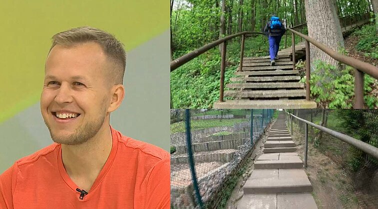 Iššūkį užlipti visais Kauno laiptais sau metęs Egidijus: tai mane „veža“
