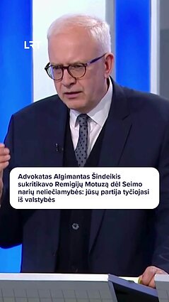 Šindeikis sukritikavo Socialdemokratų frakciją dėl Dudėno neliečiamybės klausimo