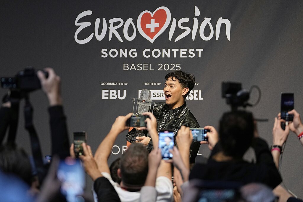 „Eurovizijos“ nugalėtojo Johanneso Pietscho, arba JJ, spaudos konferencija