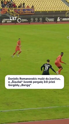 Įspūdingas Romanovskio smūgis į „Bangos“ vartus
