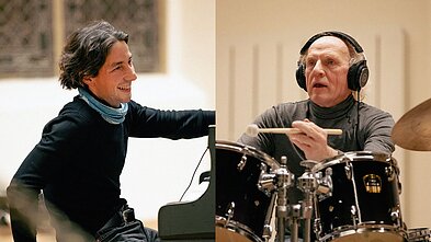 Pianistas Viktoras Paukštelis ir perkusininkas Vladimiras Tarasovas