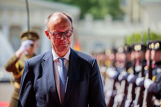 Президент Литвы Гитанас Науседа принял с визитом прибывшего в страну канцлера Германии Фридриха Мерца