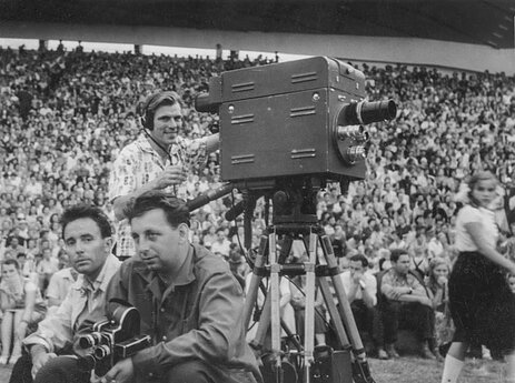 Filmavimo momentas. 1958 m. 