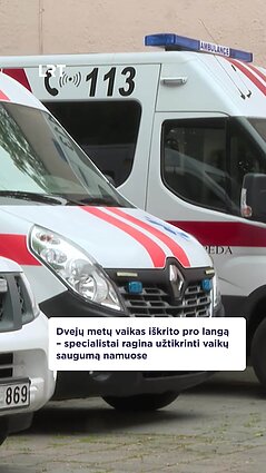 Klaipėdoje pro langą iškrito dvejų metų vaikas, jis paguldytas į ligoninę