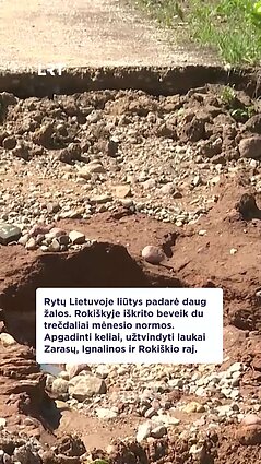 Rytų Lietuvoje liūtys padarė nemažai žalos