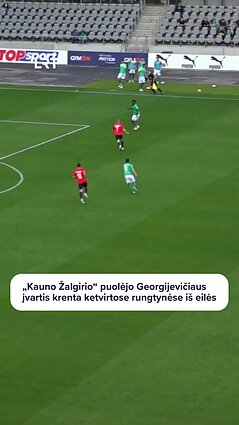 Įspūdingas Georgijevičiaus įvartis dvigubina „Kauno Žalgirio“ pranašumą