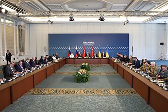 Rusijos ir Ukrainos delegacijų derybos Stambule