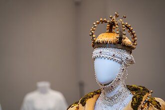 Preparations for the exhibition ‘Queens, Realms, and Emotions. The costume of Queen Barbora Radvilaitė in the play ‘Barbora Radvilaitė’ (1972) by Jonas Jurašas