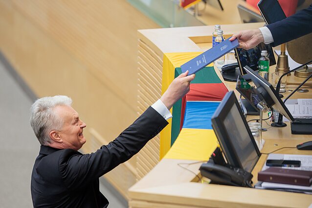 President Gitanas Nausėda delivers his State of the Nation Address