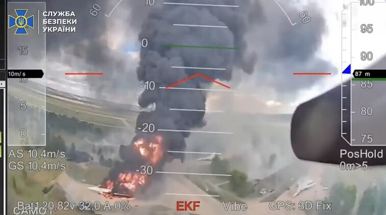 Ukrainos operacija „Voratinklis“ prieš Rusijos strateginę aviaciją.