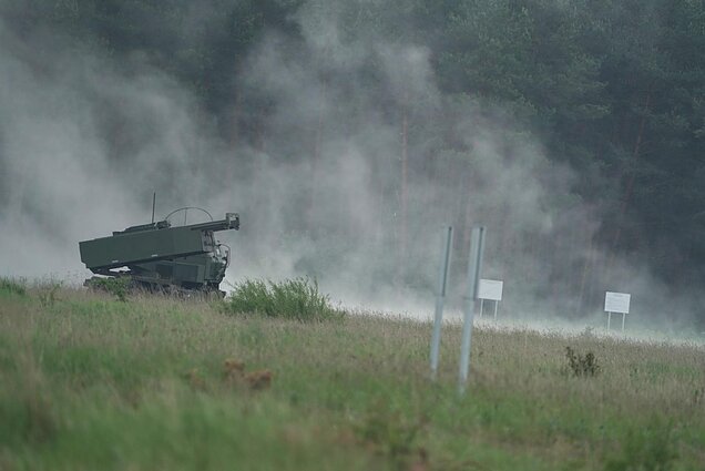 Military exercise with HIMARS