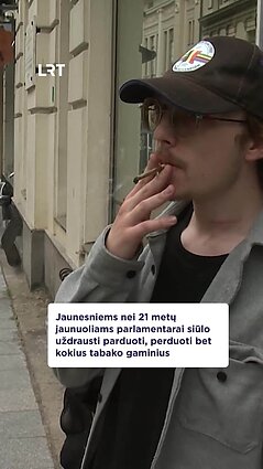 Siūloma jaunimui iki 21 metų uždrausti parduoti ir vartoti tabako gaminius