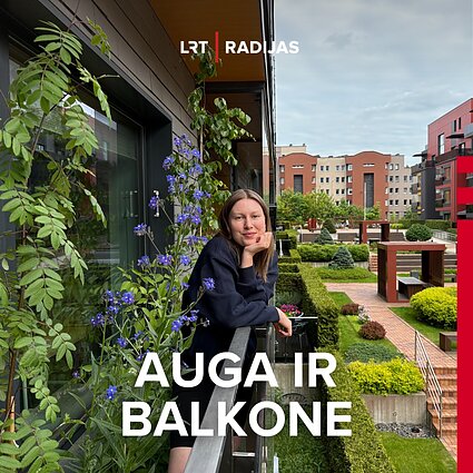 Želdynų dizainerė Aurelija Krikščiūnaitė savo balkone.