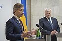 Министр иностранных дел Литвы Кястутис Будрис и министр иностранных дел Украины Андрей Сибига 