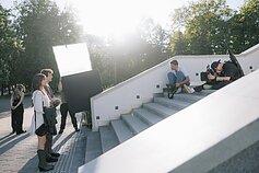 Justino Jaručio klipo filmavimo akimirka