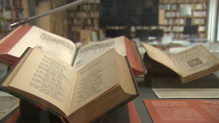 Minint baroko literatūros metus, Vilniuje eksponuojamos jėzuitų bibliotekos fondo knygos
