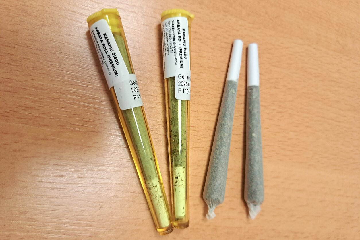 „Ecodumo“ pardavinėto kanapių žiedų produkto pavyzdys