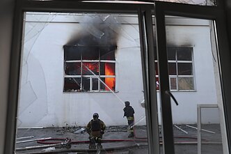 Rusijos dronų atakos Ukrainoje padariniai. Zaporižia