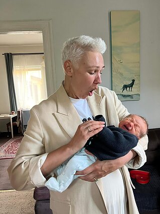 Lina Mieliauskienė su anūku